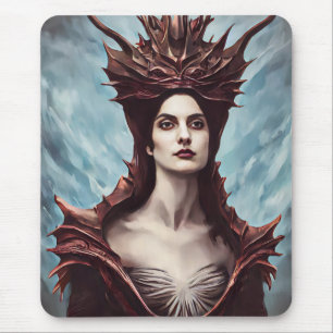 The Red Witch Of The Mountains Fantasy art   Mouse Mat