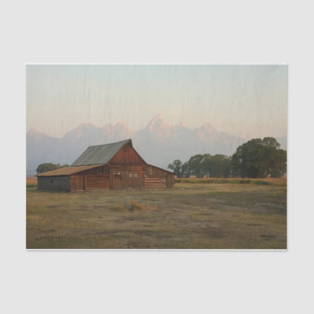 The Red Wood Barn is Tipping Its Roof to Us Tissue Paper (Front)