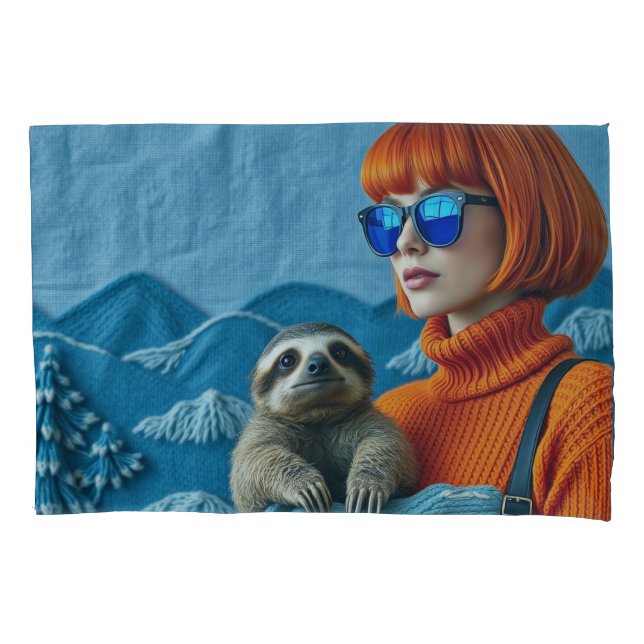 The Redhead and the sloth Pillowcase (Front)