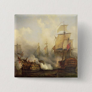 The Redoutable at Trafalgar, 21st October 1805 15 Cm Square Badge