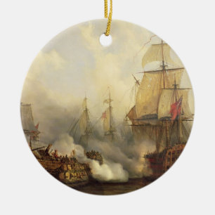 The Redoutable at Trafalgar, 21st October 1805 Ceramic Tree Decoration