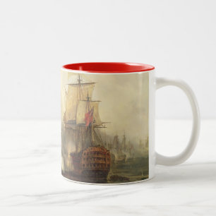 The Redoutable at Trafalgar, 21st October 1805 Two-Tone Coffee Mug