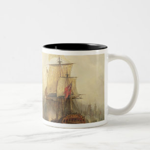 The Redoutable at Trafalgar, 21st October 1805 Two-Tone Coffee Mug