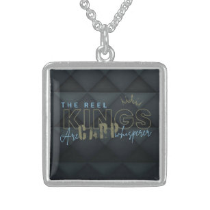 The REEL kings  Fishing motivation   Carp Fishing Sterling Silver Necklace
