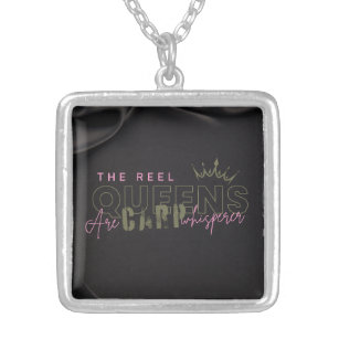  The Reel Queens   Fishing motivation   CarpFishin Silver Plated Necklace