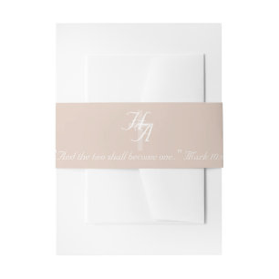 The Refined Catholic Wedding Invitation Belly Band