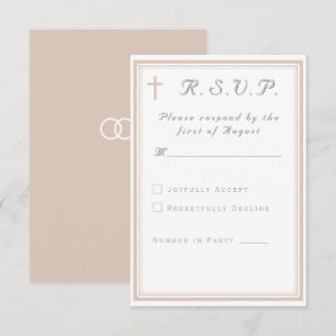 The Refined Catholic Wedding RSVP Card