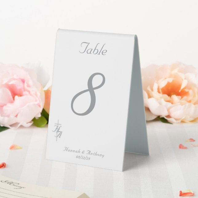The Refined Catholic Wedding Table Number (In SItu (Wedding))
