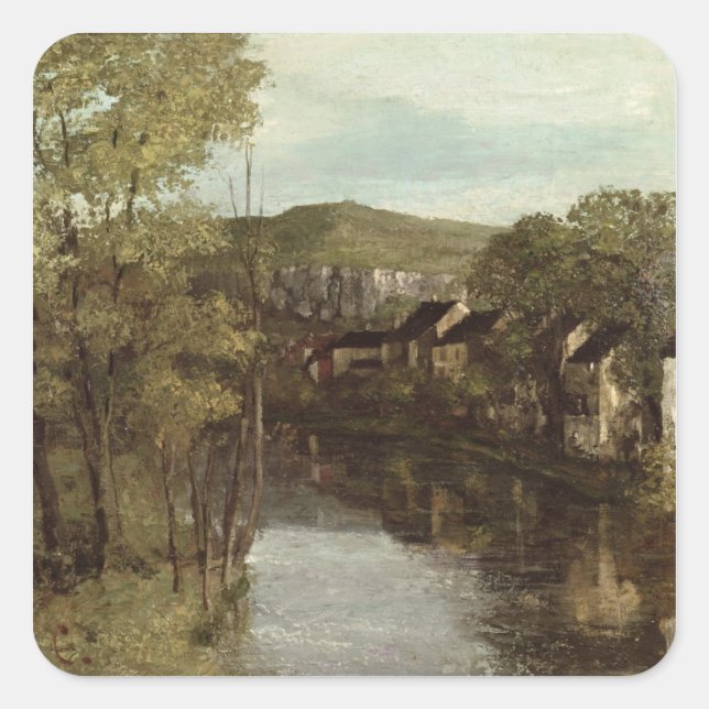 The Reflection of Ornans, c.1872 Square Sticker (Front)