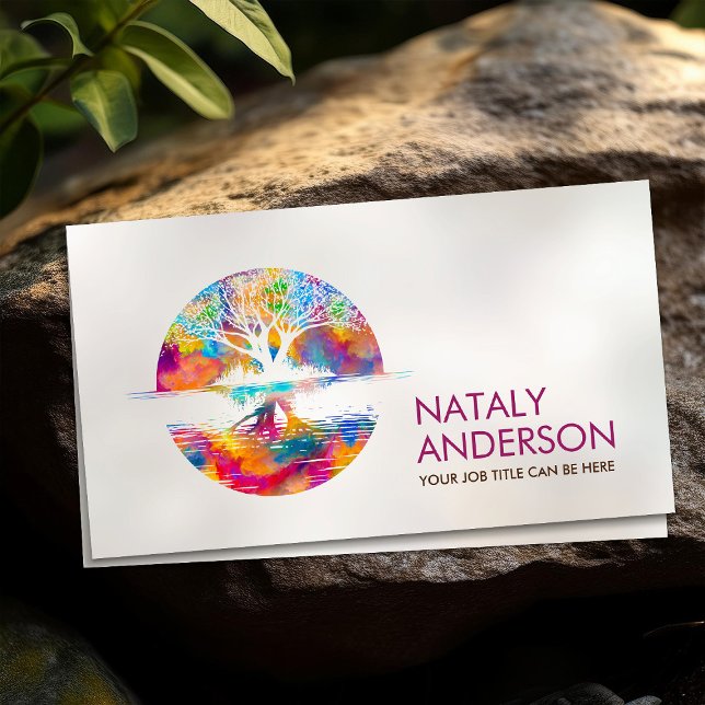 The reflection Tree of life - realm of colours Business Card (Creator Uploaded)
