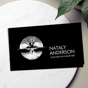 The reflection Tree of life - white cloud Business Card