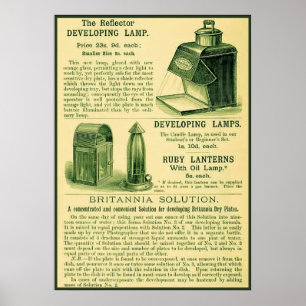 The Reflector Developing Lamp ~ Vintage Ad Poster