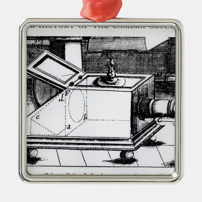The reflex box camera obscura metal tree decoration (Front)