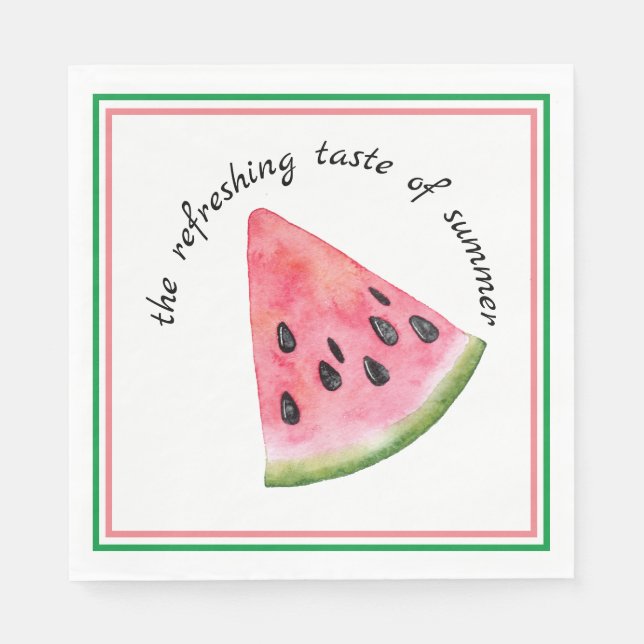 The Refreshing Taste Of Summer Paper Napkin (Front)