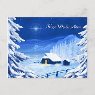 The refuge under the Christmas star Holiday Postcard