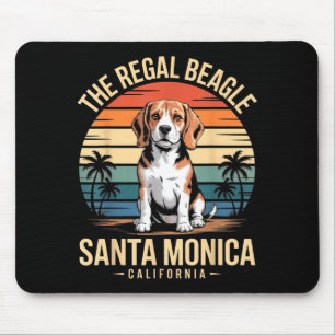 The regal beagle santa monica california retro mouse mat