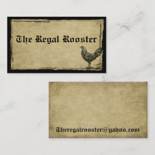 The Regal Rooster- Custom Order Business Card