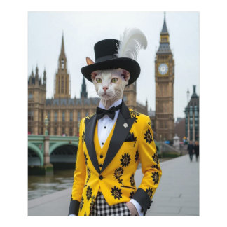 The Regal Sphynx in his dashing suit at Parliament Photo Print