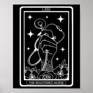The Registered Nurse Tarot Card Rn Stethoscope Wit Poster