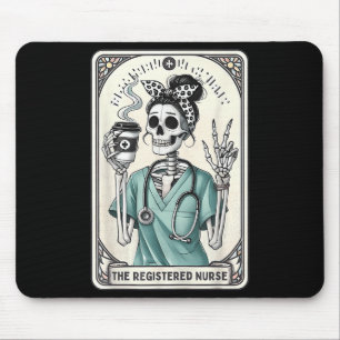 The Registered Nurse Tarot Card Skeleton Rn Nursin Mouse Mat