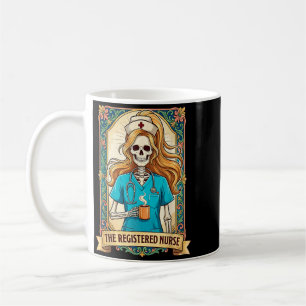 The Registered Nurse Tarot Card Skeleton Rn Witch Coffee Mug