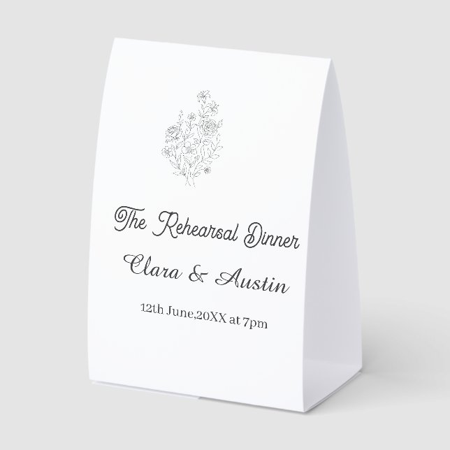 The. Rehearsal dinner floral one day before name  (Front)