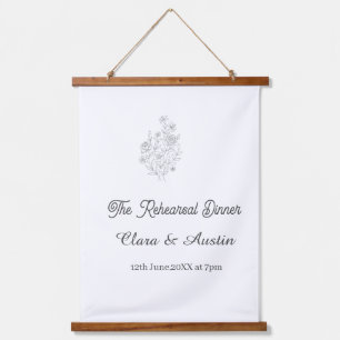 The. Rehearsal dinner floral one day before name  Hanging Tapestry