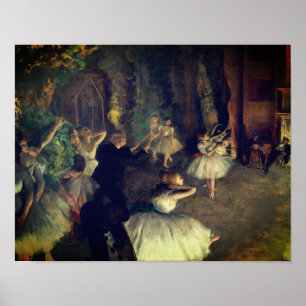 The Rehearsal of the Ballet Onstage, by Degas: Poster