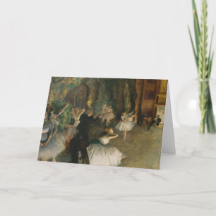 The Rehearsal of the Ballet Onstage   Edgar Degas Card