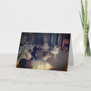 The Rehearsal Onstage, by Degas: Blank Card