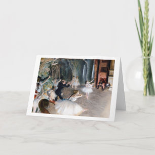 The Rehearsal Onstage, Edgar Degas Card