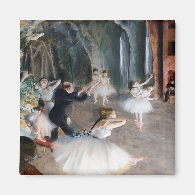 The Rehearsal Onstage, Edgar Degas Magnet (Front)