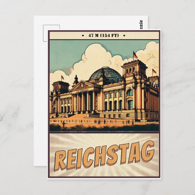 The Reichstag - Platz der Republik in berlin Postcard (Front/Back)