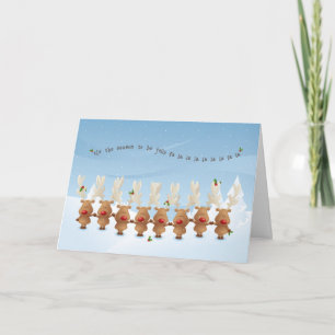 the Reindeer Christmas Holiday Song Card