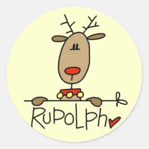 the Reindeer T-shirts and Gifts Classic Round Sticker