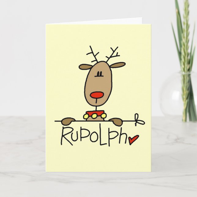 the Reindeer T-shirts and Gifts Holiday Card (Front)