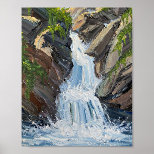 The Relentless Descent: A Textural Study Poster