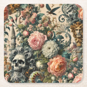 The Reliquary of Broken Dreams – Gothic Victorian Square Paper Coaster