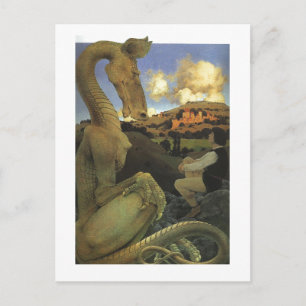 The Reluctant Dragon, Maxfield Parrish Fine Postcard
