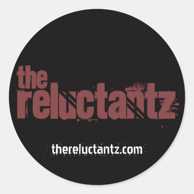 The Reluctantz round sticker (Front)