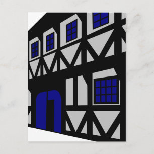 The Renaissance House - grey Postcard