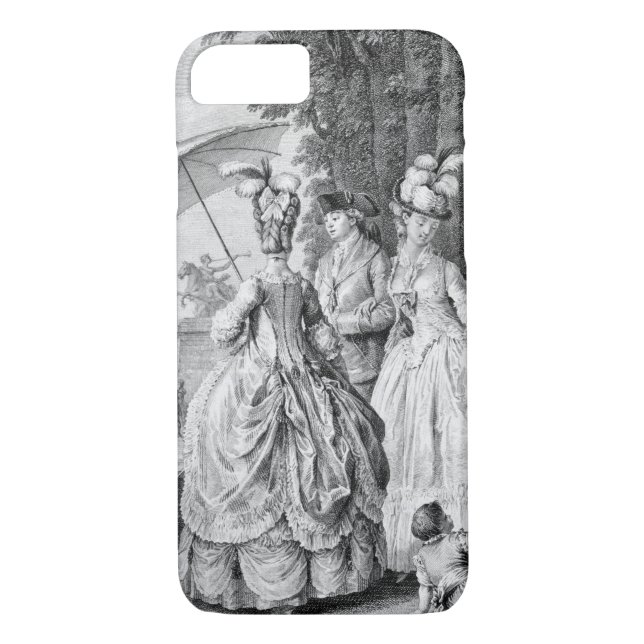 The Rendezvous at Marly, engraved by Carl Guttenbe Case-Mate iPhone Case (Back)