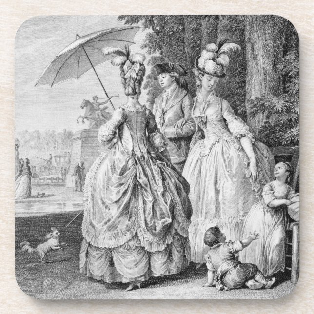 The Rendezvous at Marly, engraved by Carl Guttenbe Coaster (Front)