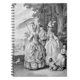 The Rendezvous at Marly, engraved by Carl Guttenbe Notebook