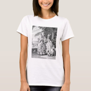 The Rendezvous at Marly, engraved by Carl Guttenbe T-Shirt