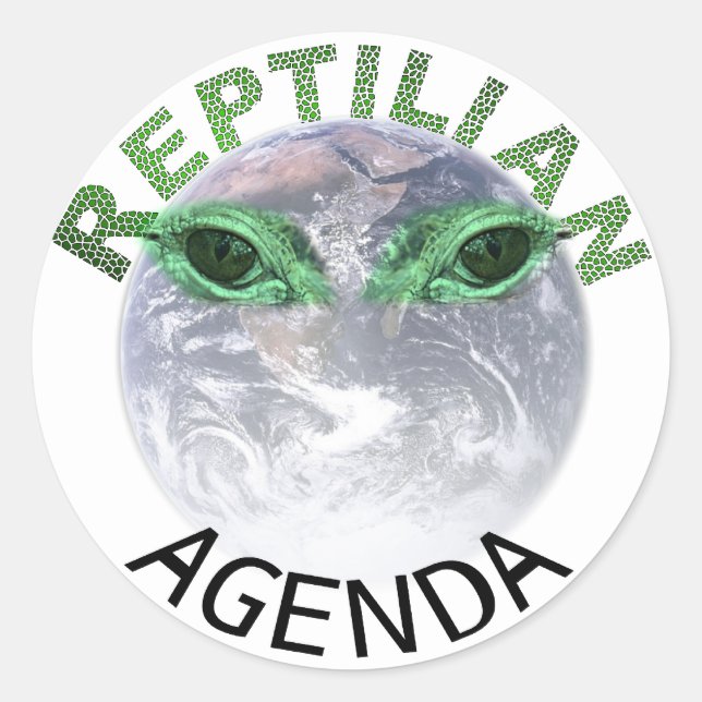The Reptilian Agenda Classic Round Sticker (Front)