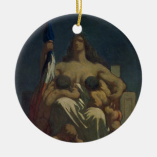 The Republic, 1848 (oil on canvas) Ceramic Tree Decoration