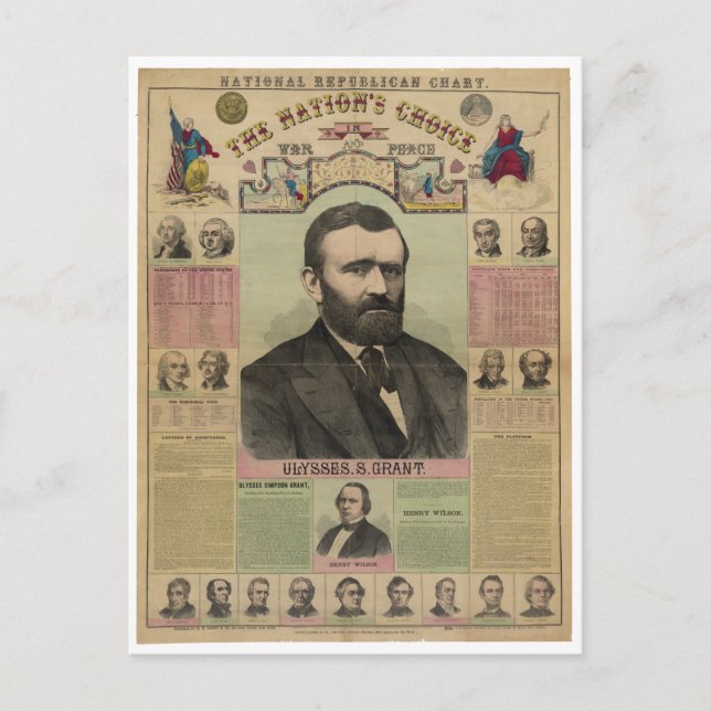 The Republican Chart Ulysses S. Grant by M.T. Boyd Postcard (Front)