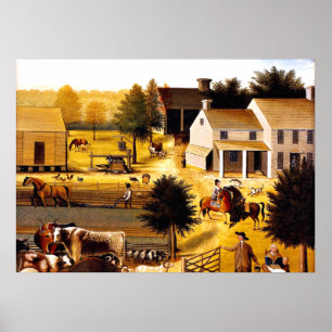 The Residence of David Twining - Edward Hicks Poster