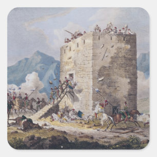 The Resistance of Forty Greek Rebels Square Sticker